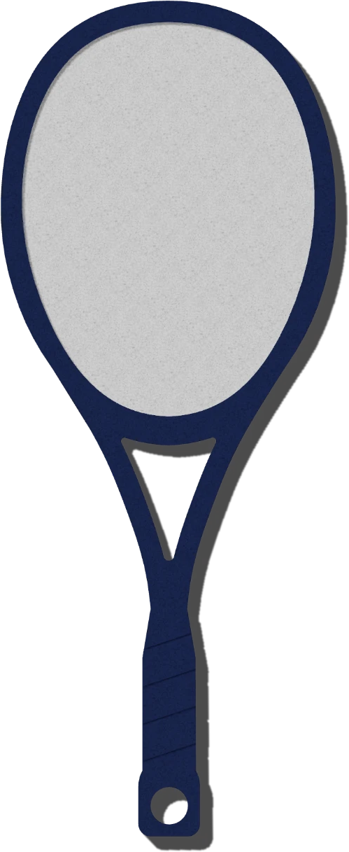 US Open solid tennis racquet charm