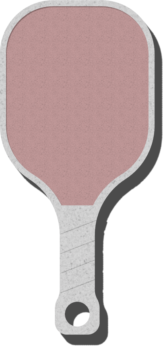 Pink pickleball paddle charm